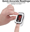 Pulse Oximeter Fingertip (Oximetro), Blood Oxygen Saturation Monitor, Heart Rate Monitor and SpO2 Levels, Portable Pulse Oximeter with Lanyard and Batteries